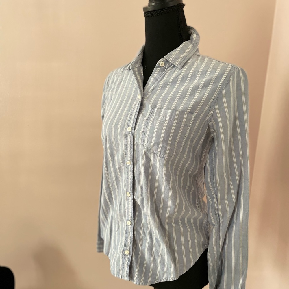 Striped button down